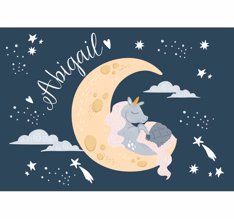 Fototapet pentru copii noaptea unicornului visător - TenStickers