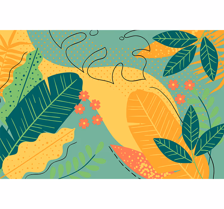 Fototapet natura frunze tropicale - TenStickers