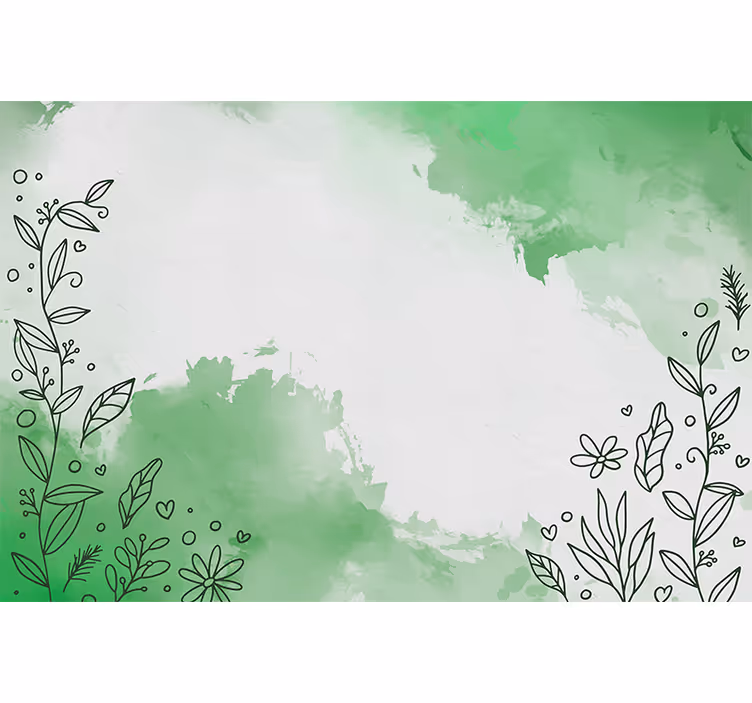 Fototapet natura artă botanică în linii - TenStickers