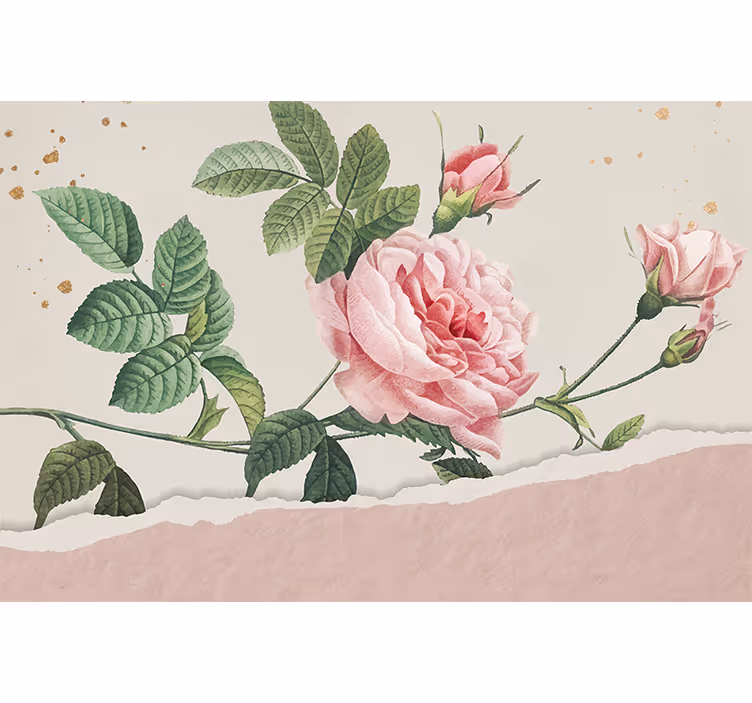Fototapet cu flori buchet de trandafiri roz - TenStickers