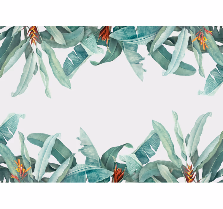 Fototapet cu flori model vegetație tropicală - TenStickers