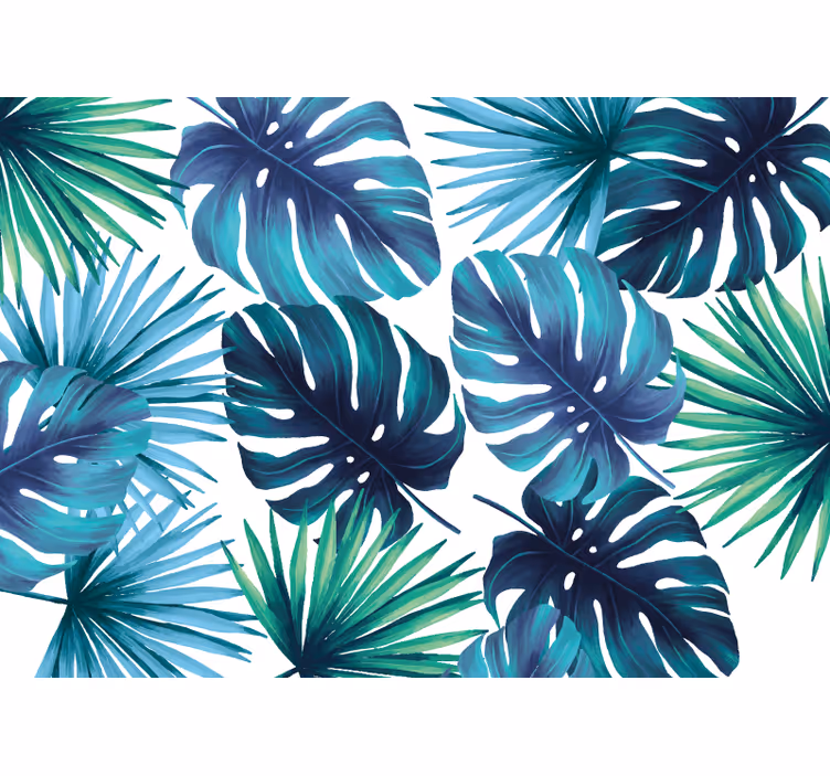 Fototapet natura piesă de artă cu frunze tropicale - TenStickers