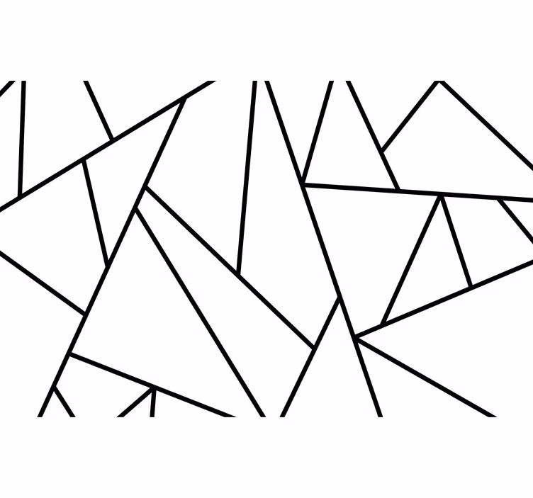 Fototapet abstract linii geometrice negre - TenStickers
