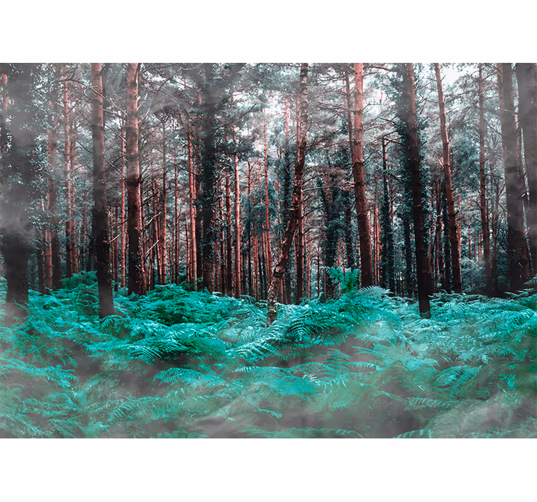 Fototapet natura pădure verde luxuriantă - TenStickers
