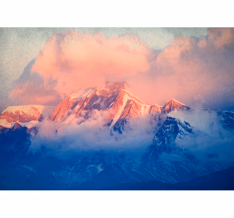 Muntele fototapet peisajul vârfului majestic - TenStickers