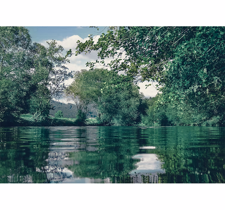 Fototapet natura peisaj cu râu liniștit - TenStickers