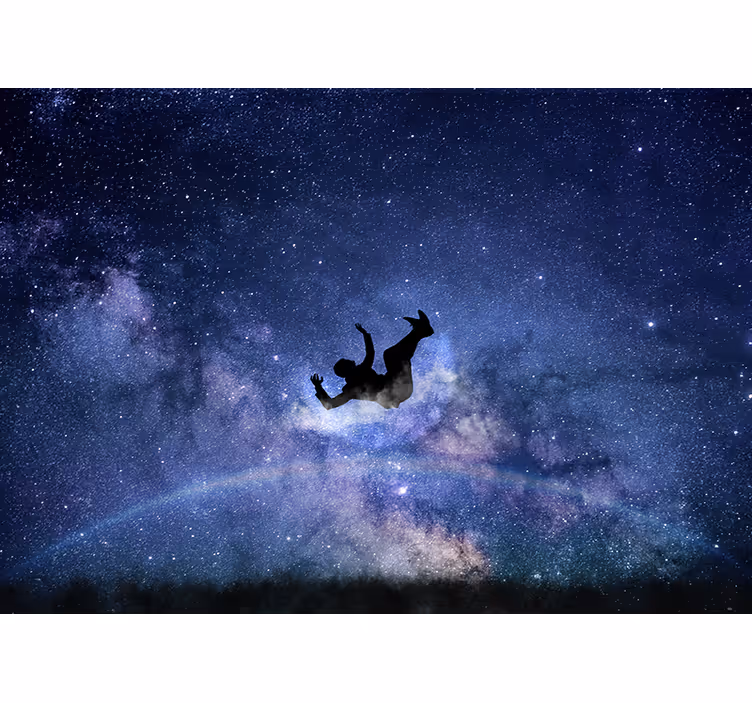 Spațiul fototapet călătorie cosmică plutitoare - TenStickers