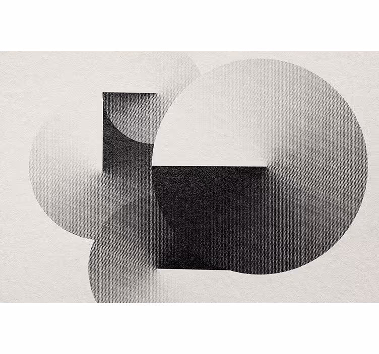 Fototapet abstract compoziție geometrică cu cercuri - TenStickers