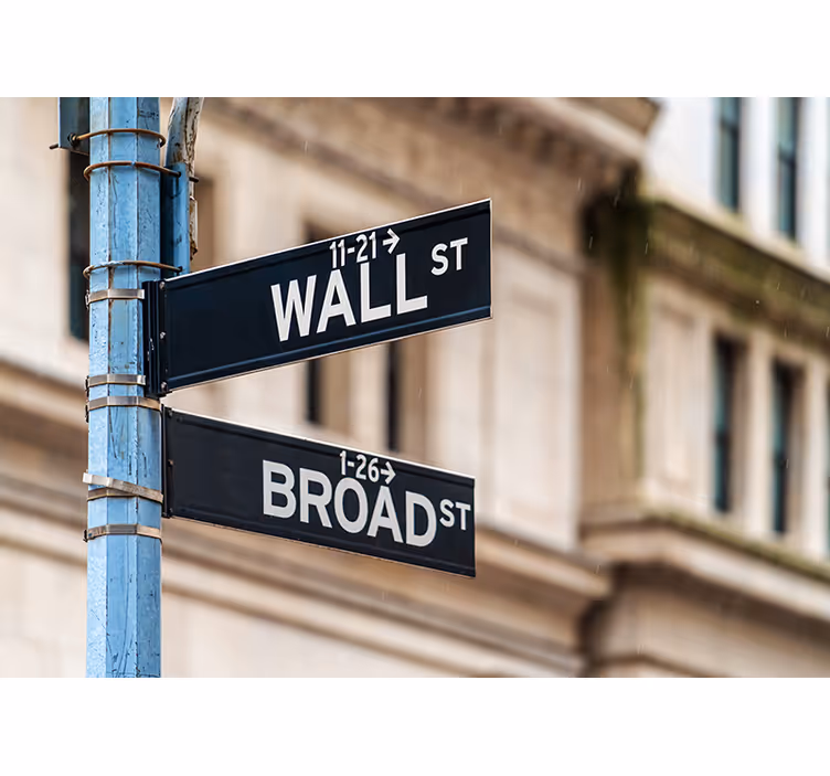 Fototapet de oraș semn wall street - TenStickers