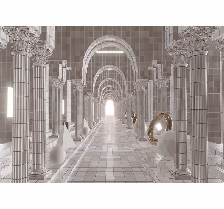 Coloane iluzie optică fototapet 3d - TenStickers