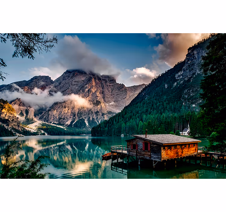 Fototapet peisaje vedere montană pitorească - TenStickers