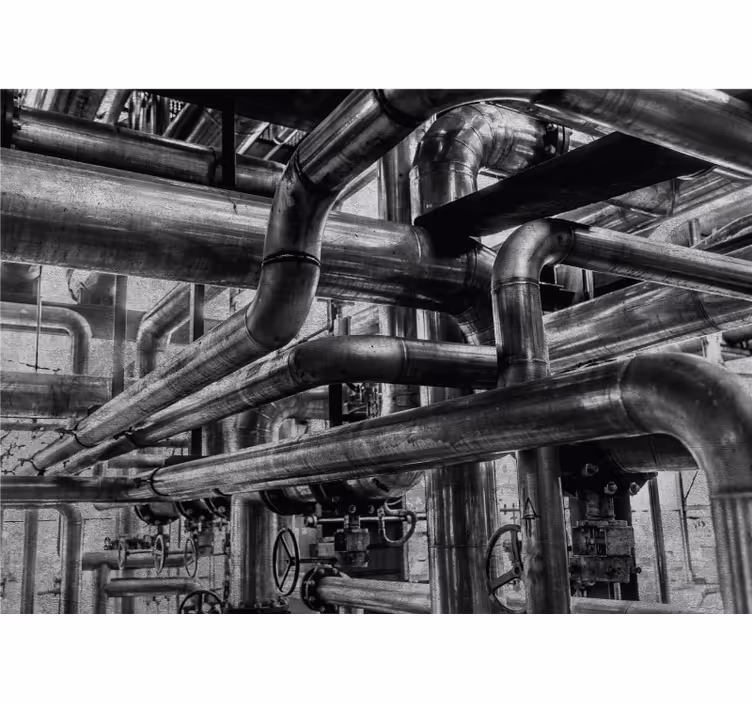 Fototapet texturat cu modele de țevi industriale - TenStickers