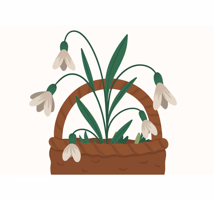 Fototapet cu flori flori delicate de zdropiță - TenStickers