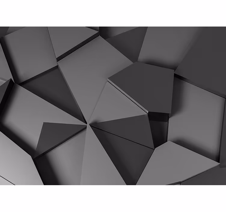 Fototapet gri cu forme geometrice 3d - TenStickers