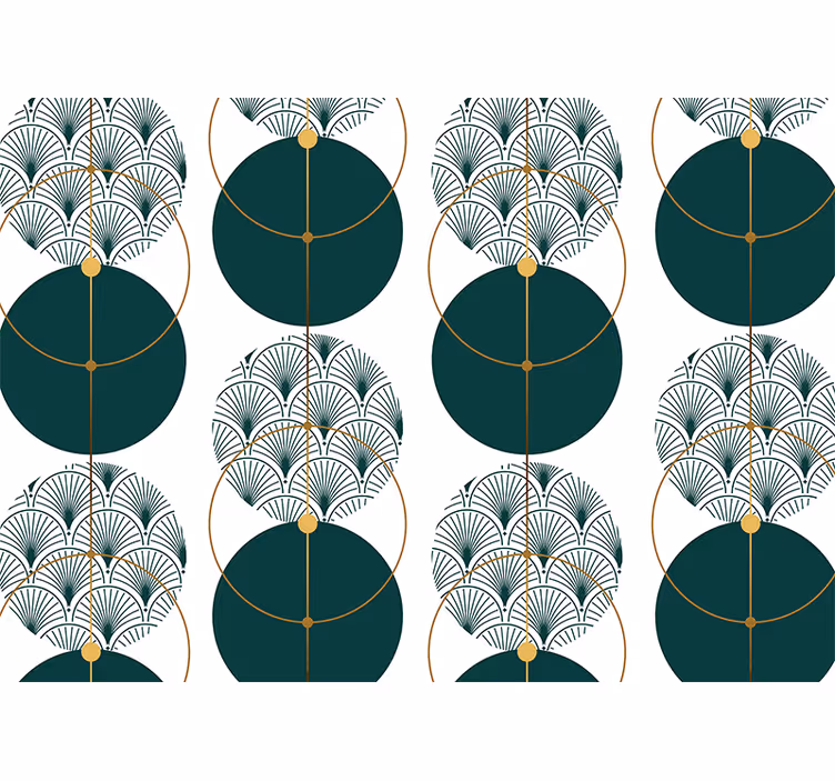 Fototapet texturat cu motive geometrice fani - TenStickers