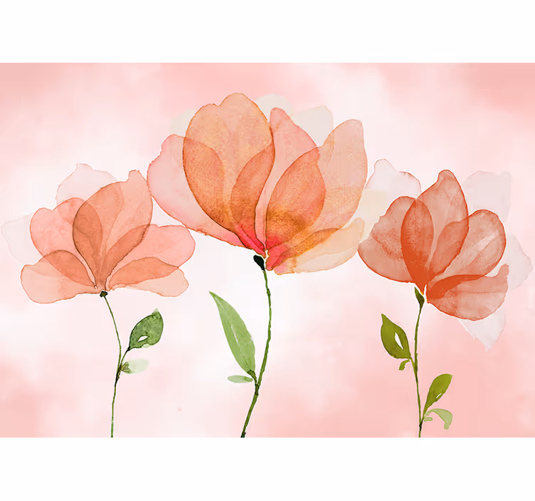 Fototapet cu flori flori florale elegante - TenStickers