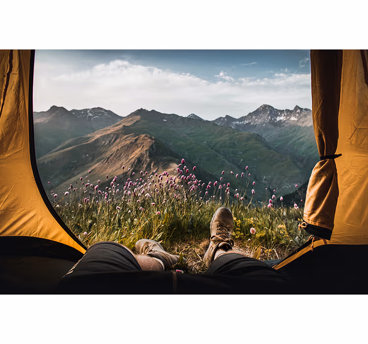 Fototapet peisaje liniștea priveliștei montane - TenStickers