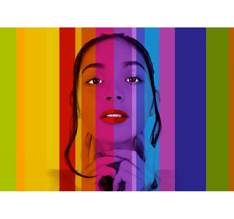 Fototapet arta portret colorat - TenStickers