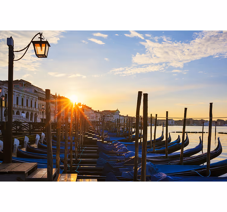 Fototapet de oraș peisaj de apus venetian - TenStickers