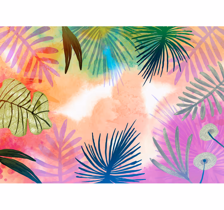 Fototapet natura modele cu frunze tropicale - TenStickers