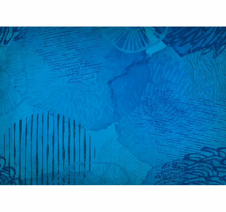 Fototapet abstract cu modele texturate albastre - TenStickers