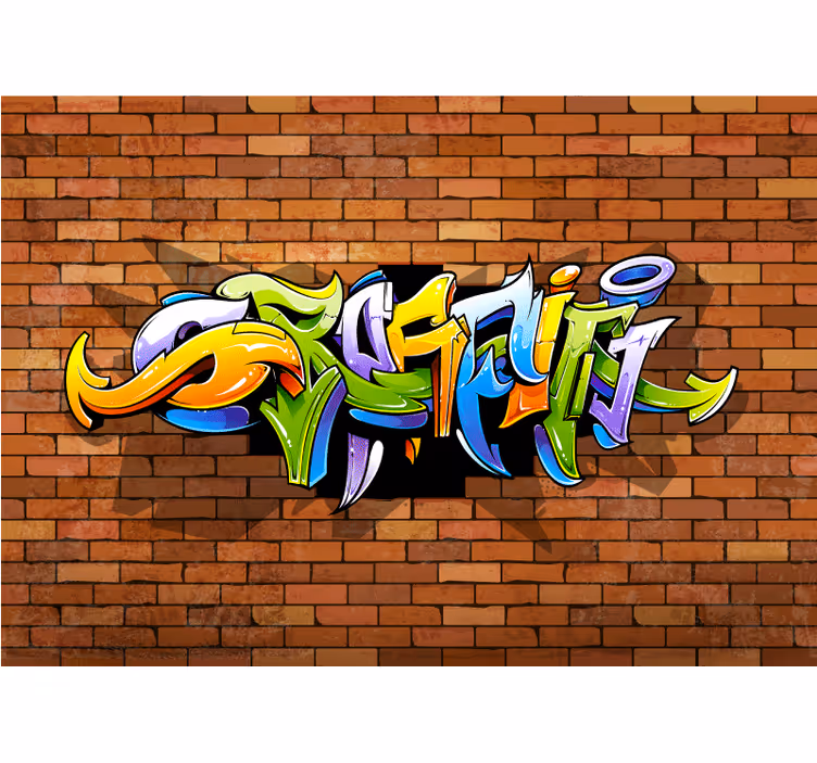 Fototapet artă urbană lettering colorat - TenStickers