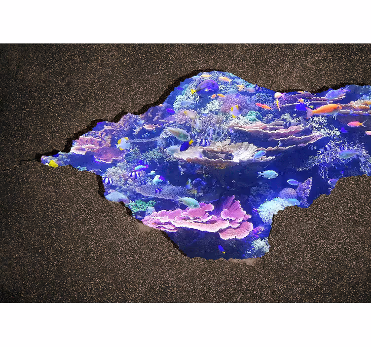 Fototapet natura peisaj coral sub valuri - TenStickers