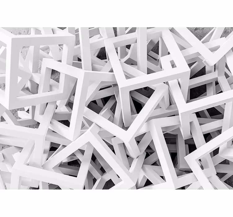 Fototapet 3d cu efect geometric abstract 3d - TenStickers