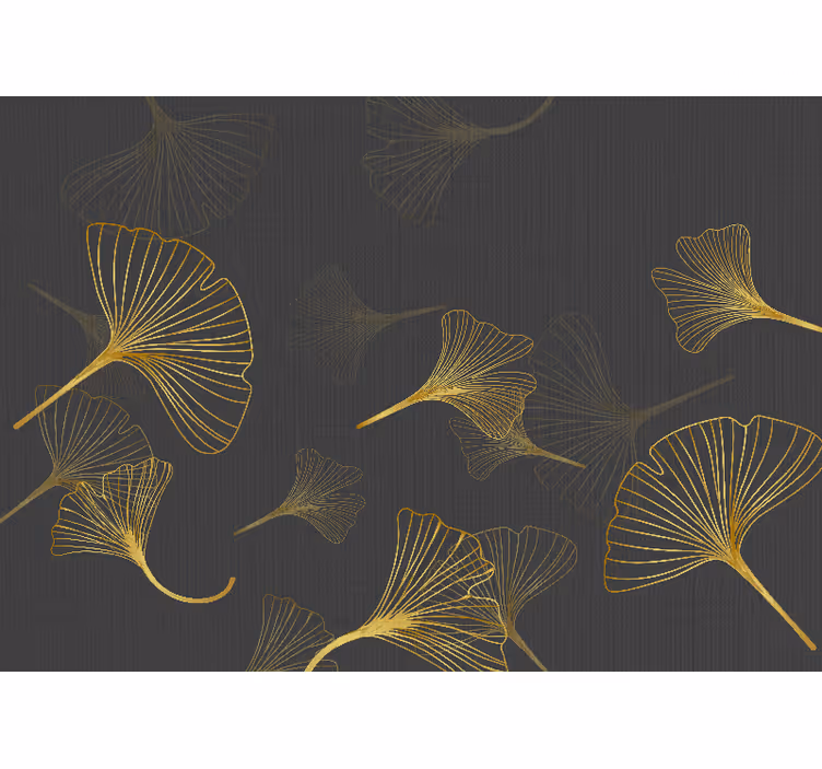 Fototapet cu flori motiv frunză de ginkgo - TenStickers