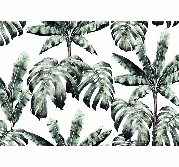 Tapet junglă frunze tropicale luxuriante - TenStickers