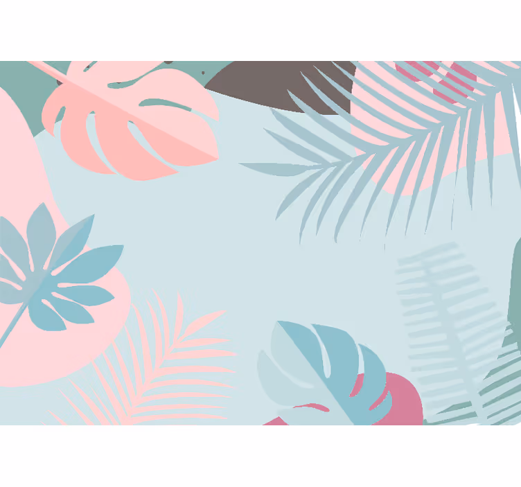 Fototapet natura cu frunze tropicale - TenStickers