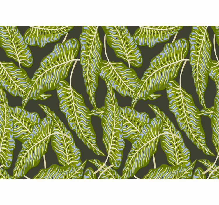 Fototapet natura ilustrație frunze tropicale - TenStickers