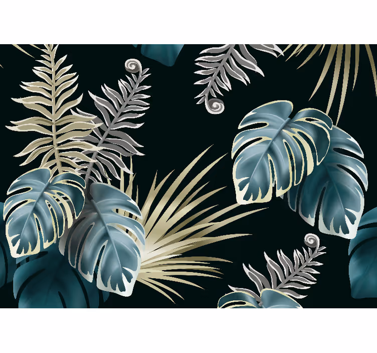 Fototapet natura elemente de foliaj tropical - TenStickers