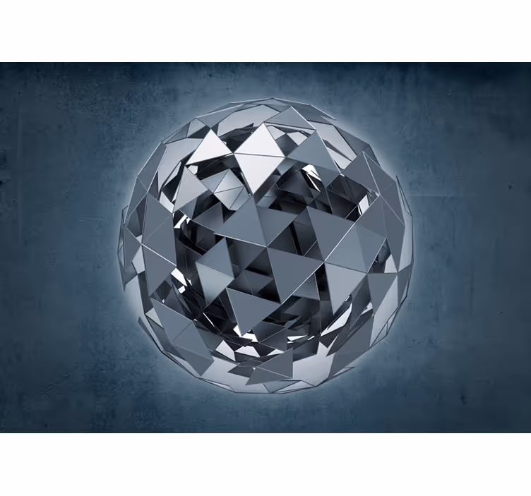 Fototapet abstract sculptură sferică geometrică - TenStickers