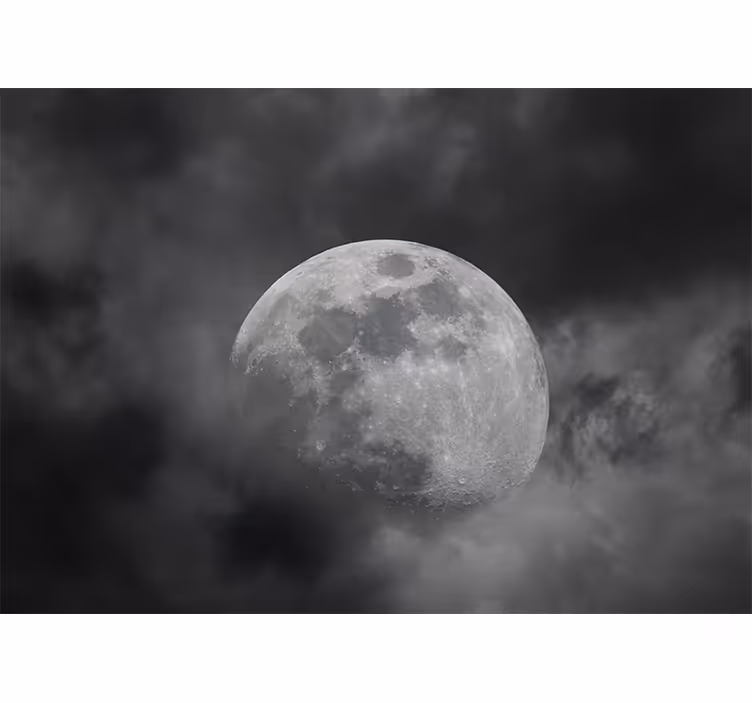 Spațiul fototapet silueta lunii luminate - TenStickers