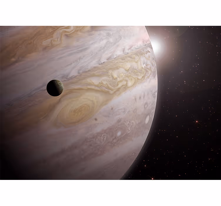 Spațiul fototapet jupiter și luna - TenStickers