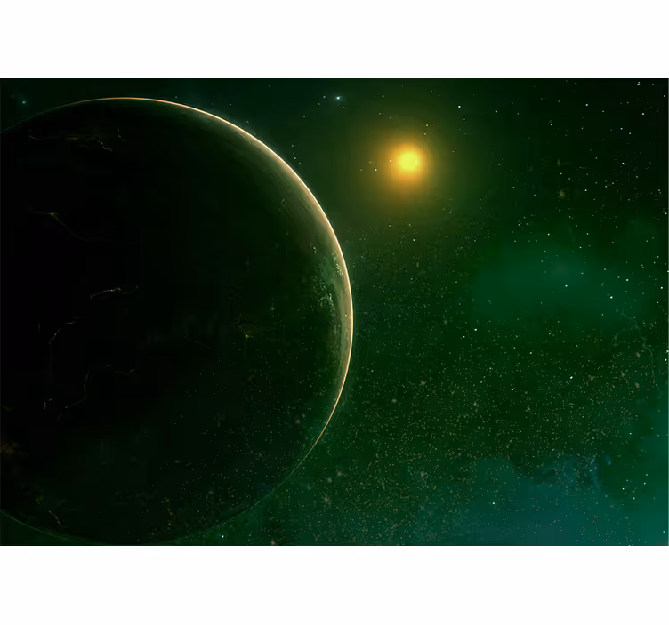 Spațiul fototapet peisaj ceresc planetar - TenStickers