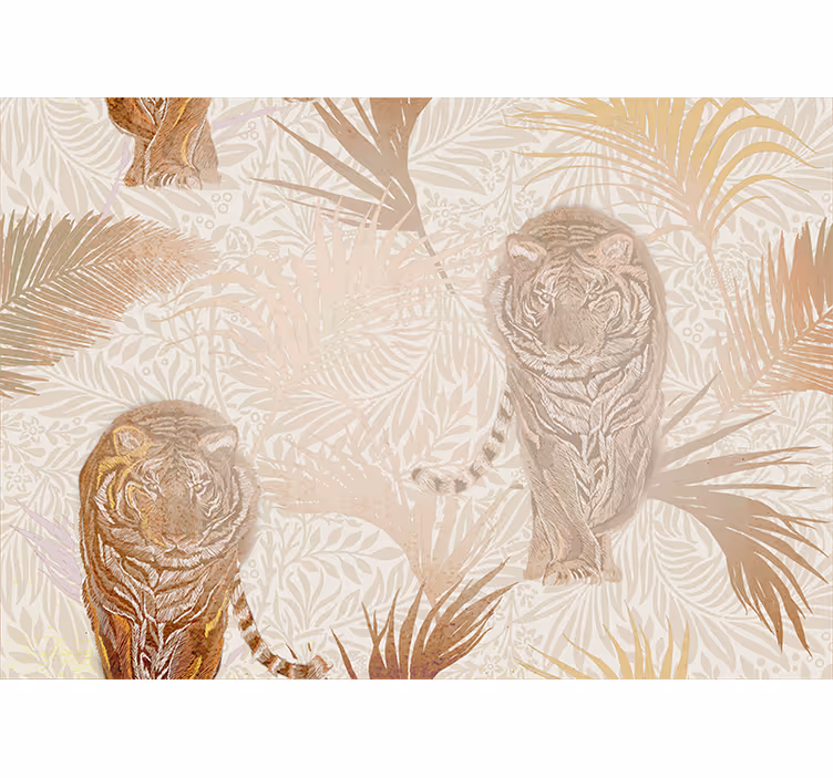 Fototapet animale motif cu tigru majestuos - TenStickers