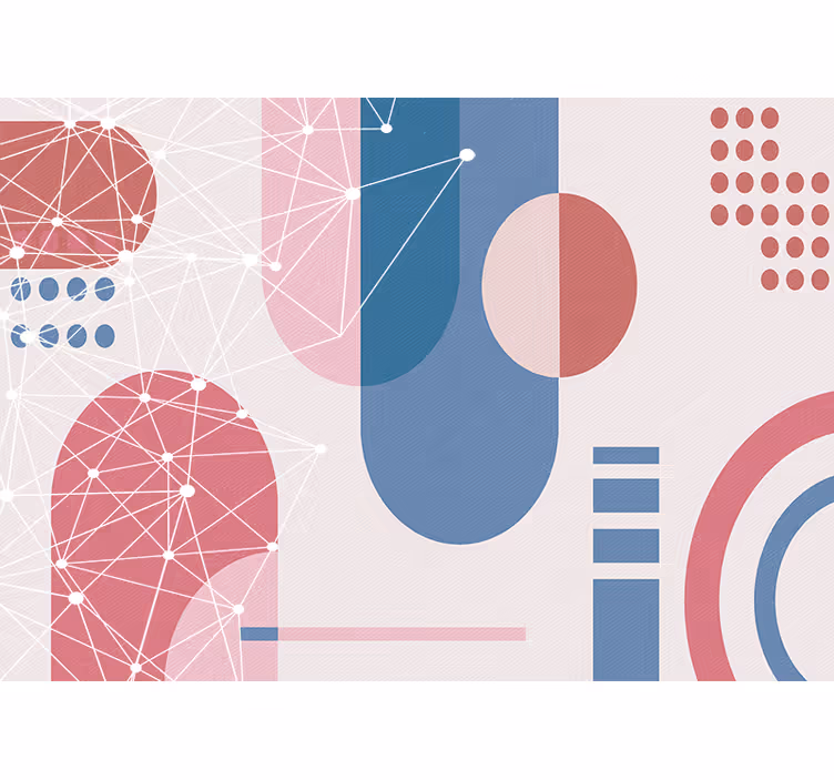 Fototapet abstract rețea de forme geometrice - TenStickers