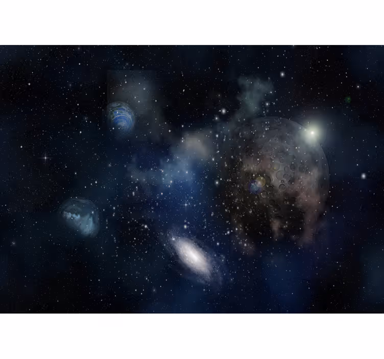 Spațiul fototapet scenă de explorare galactică - TenStickers