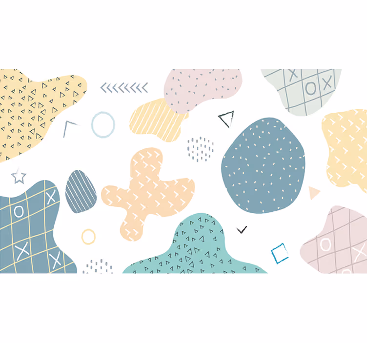 Fototapet texturat forme abstracte de tipar - TenStickers