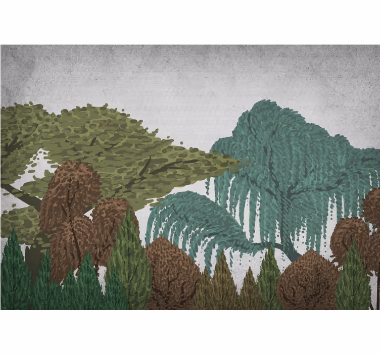 Fototapet natura peisaj cu vegetație vie - TenStickers