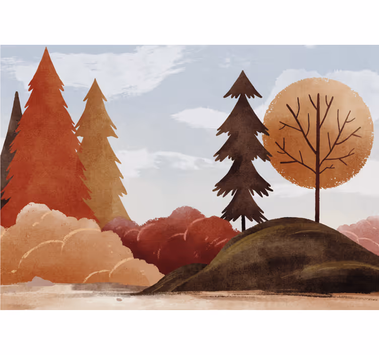 Fototapet natura peisaj de toamnă pitoresc - TenStickers