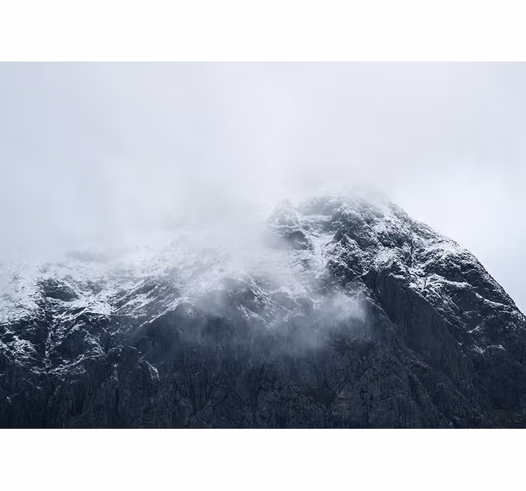 Muntele fototapet vârful Înghețat al muntelui - TenStickers