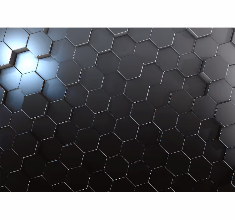 Panouri geometrice ombre gri 3d fototapet - TenStickers