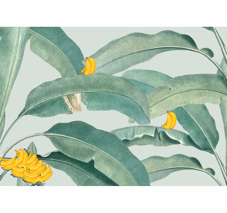 Picturi murale de flori foliaj tropical de banană - TenStickers