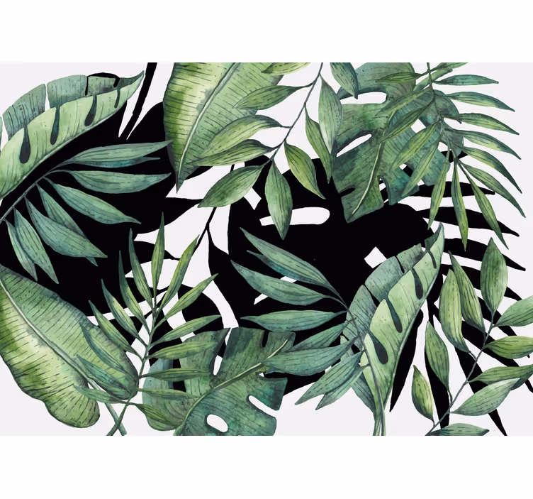 Fototapet natura model frunze tropicale - TenStickers