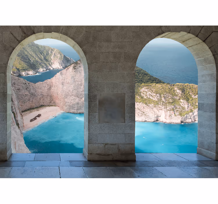 Fototapet peisaje vedere de coastă arche - TenStickers
