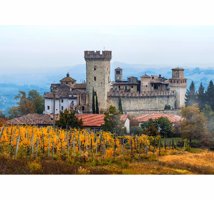 Fototapet de oraș peisaj cu castelul moștenire - TenStickers