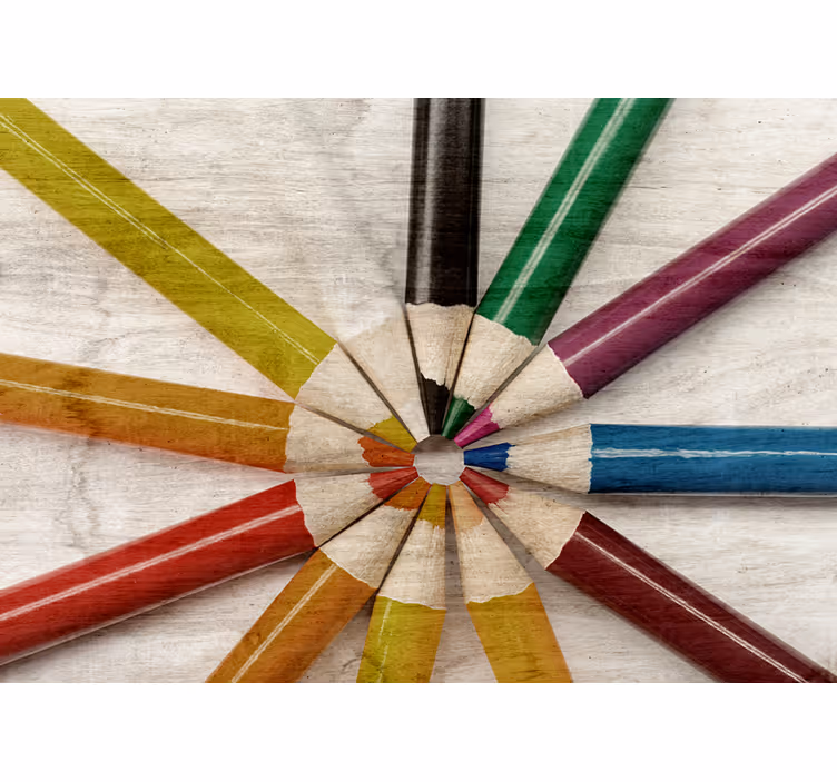 Fraze fototapet aranjament colorat de creioane - TenStickers
